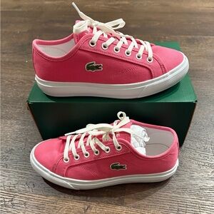Lacoste Pink Canvas Sneakers